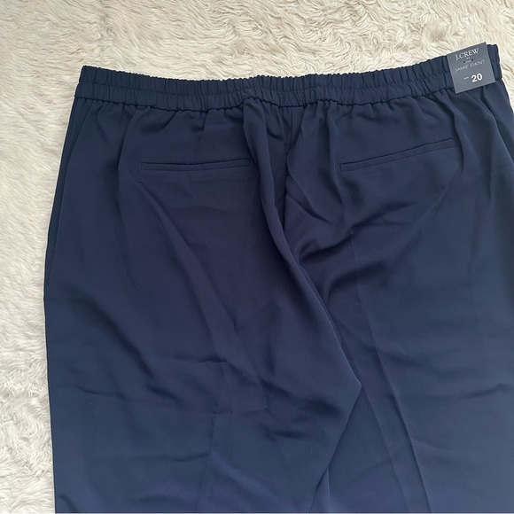 J. Crew Factory Trousers Jamie Pant Pull On Elastic Waist Navy Blue 20 NWT New - Picture 7 of 12